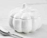 Citrouille Bowl with Lid, White, 490 ml