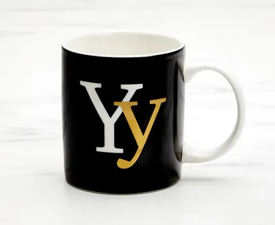 Monogram Y Mug, Black, 360 ml