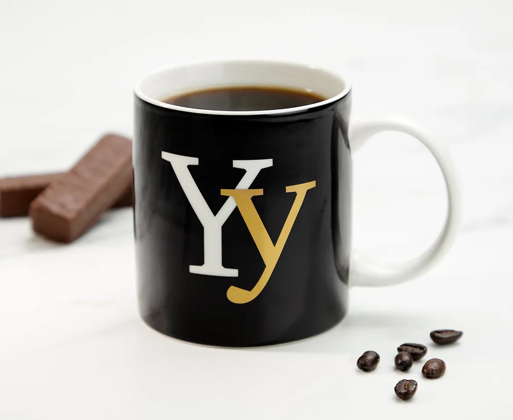 Monogram Y Mug, Black, 360 ml