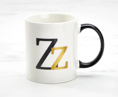 Monogram Z Mug, White, 360 ml