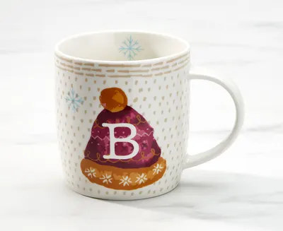 Monogram "B" Holiday Mug, 12 oz