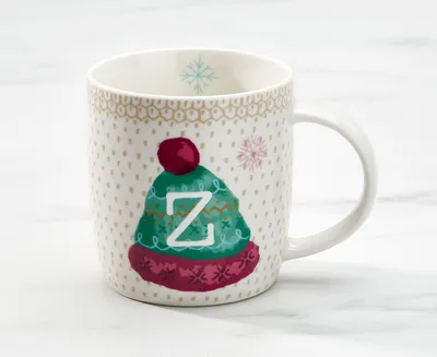 Monogram "Z" Holiday Mug, 12 oz