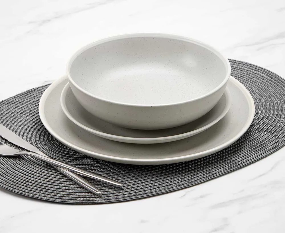 Cement Ash 12-Pc Dinnerware Set