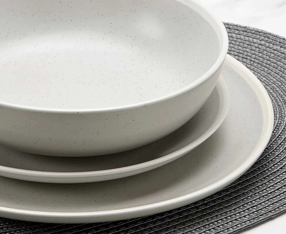 Cement Ash 12-Pc Dinnerware Set