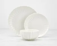 Blossom 12-Pc Dinnerware Set, White