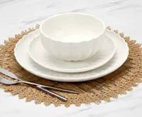 Blossom 12-Pc Dinnerware Set, White