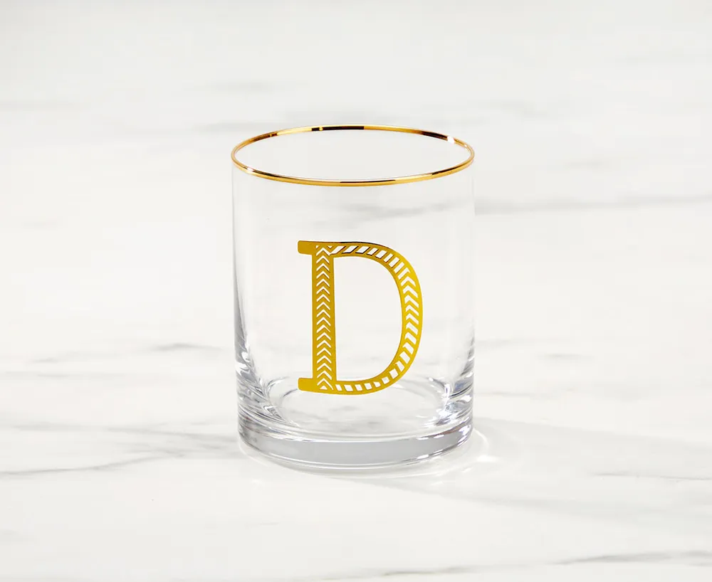 Monogram "D" Double Old-Fashion, 11 oz