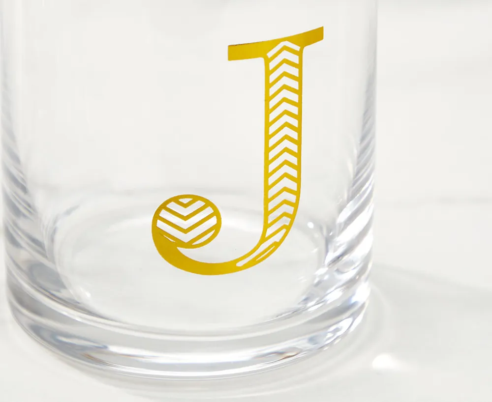 Monogram "J" Double Old-Fashion, 11 oz