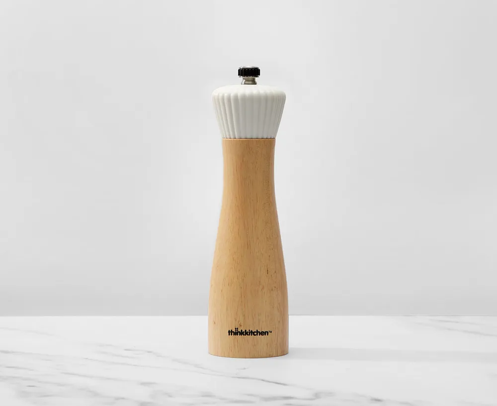 thinkkitchen Pepper Mill, White, 8"