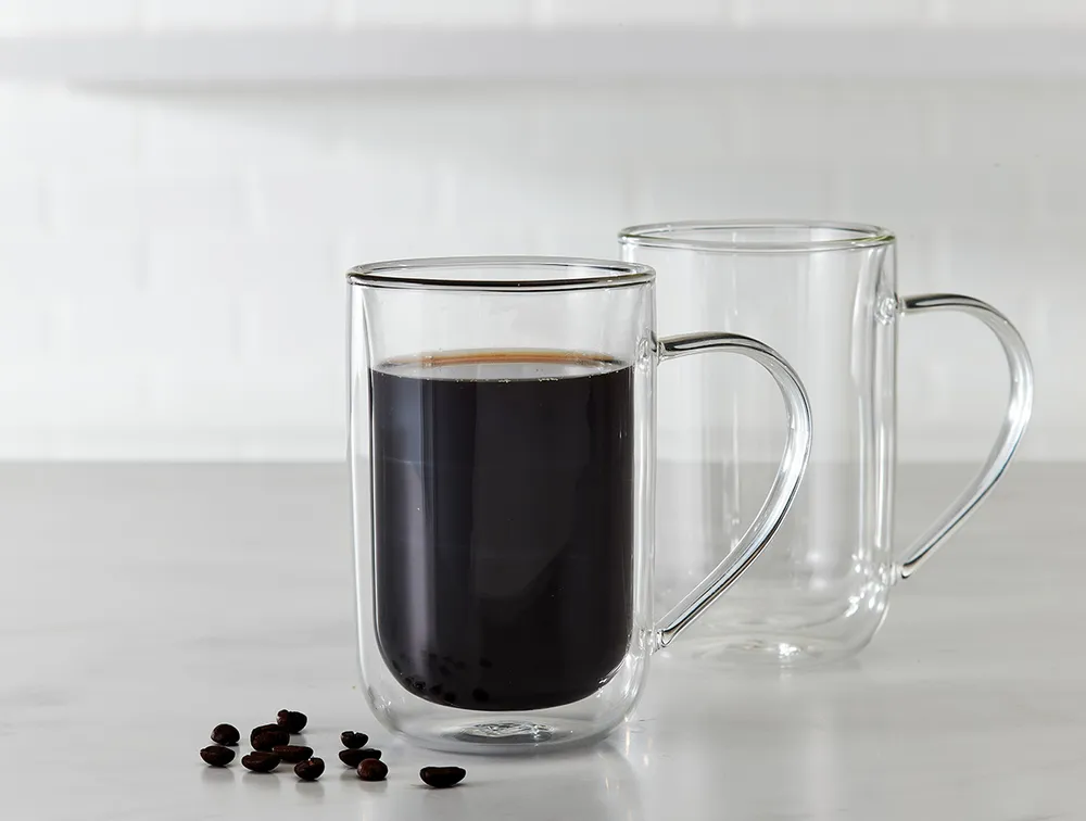 Doublico Double Wall Coffee Mugs, Set of 2, 16 oz