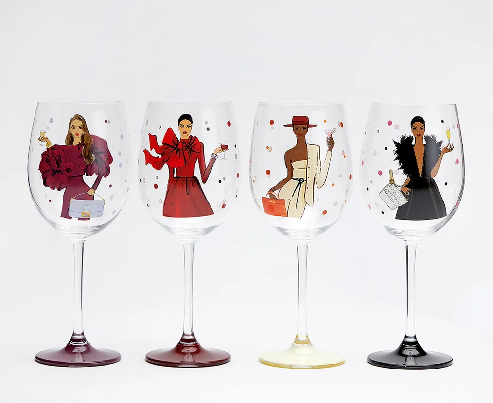 Moda Wine Glasses,  19 oz,  Set of 4 