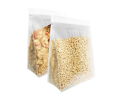 Reusable Snack Bag Set of 2, White