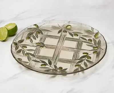 Tuscany Glass Platter, 33 cm