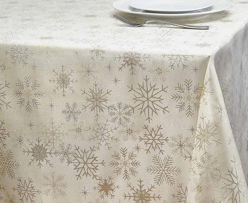 Nappe Flocons D’or, 58 × 102 po