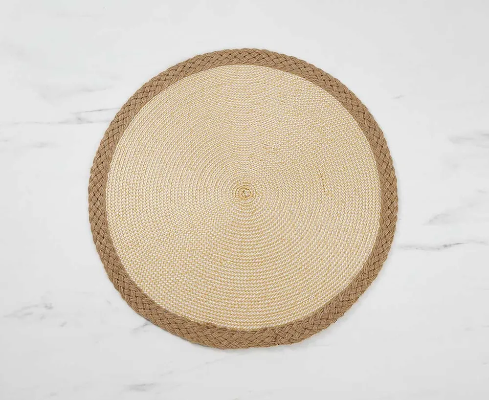 Woven Round Jute Placemat Natural