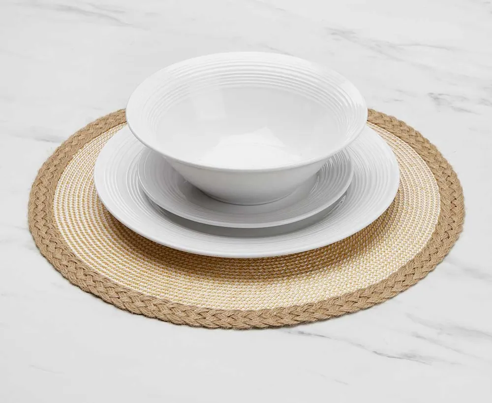 Woven Round Jute Placemat Natural