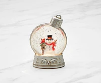 Snowman LED Water Globe Ornament 