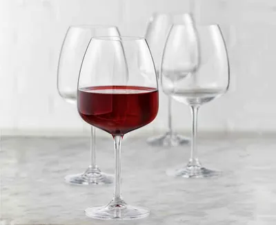 Fascino Red Wine Glasses, Set of 4, 22 oz