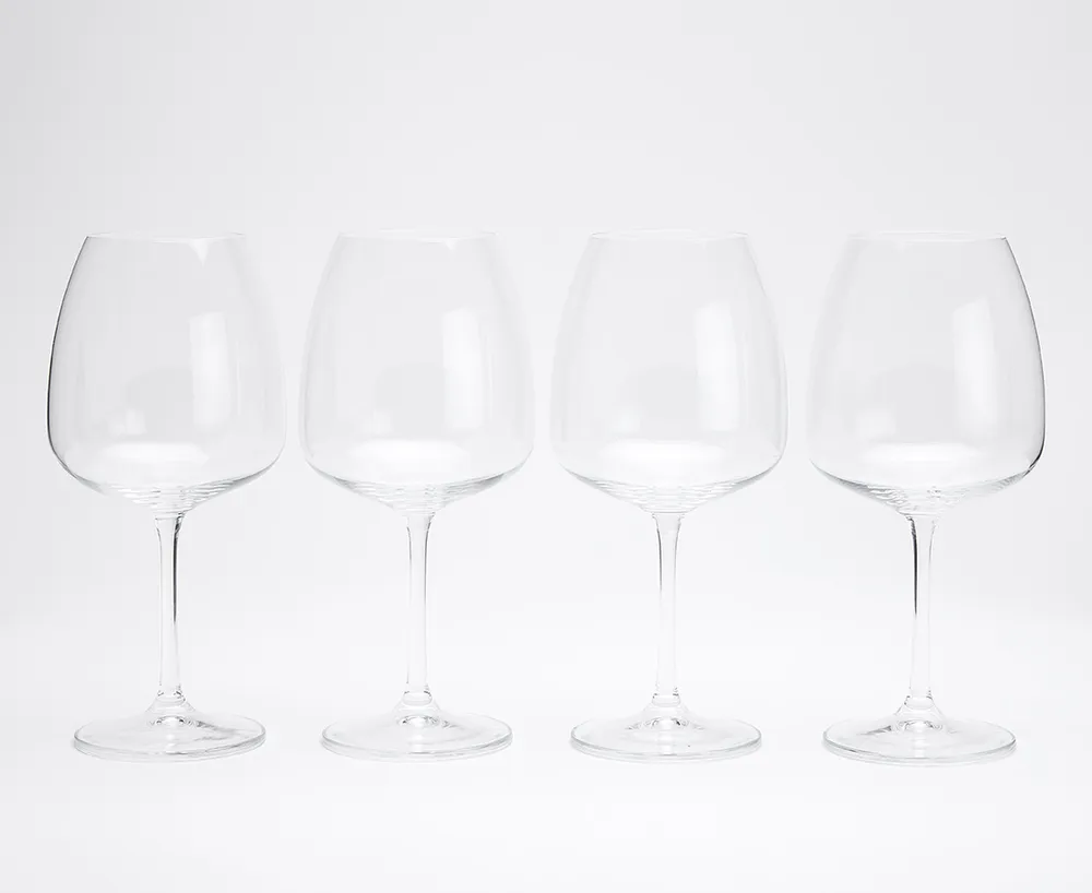 Fascino Red Wine Glasses, Set of 4, 22 oz