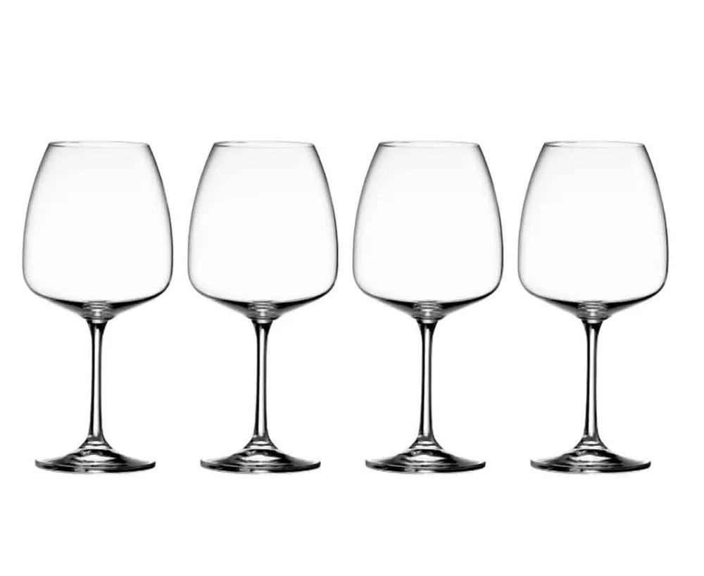 Fascino Red Wine Glasses, Set of 4, 22 oz