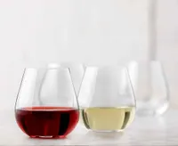 Fascino Stemless Wine Glasses, Set of 4, 12 oz