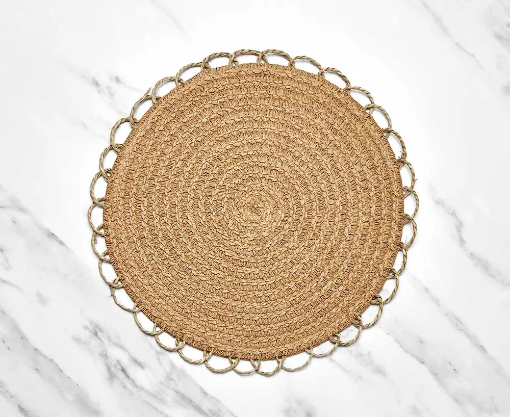 Loop Natural Round Placemat 