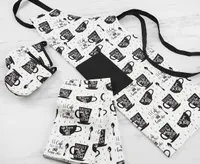 Black Coffee Adjustable Apron with Pocket