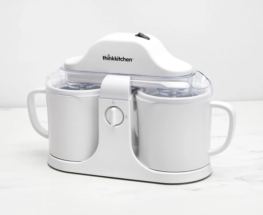 thinkkitchen Arctic Pro Twin Ice Cream Maker, White