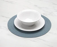 Ora Round Woven Placemat, Blue