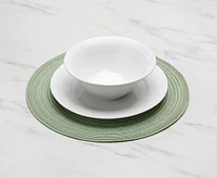 Ora Round Woven Placemat, Green