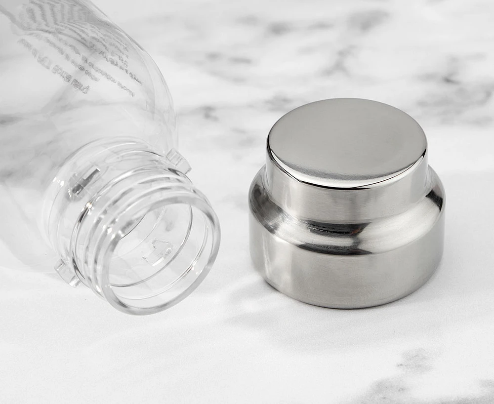 Bouteille de gazéification réutilisable thinkkitchen, 1L, argent