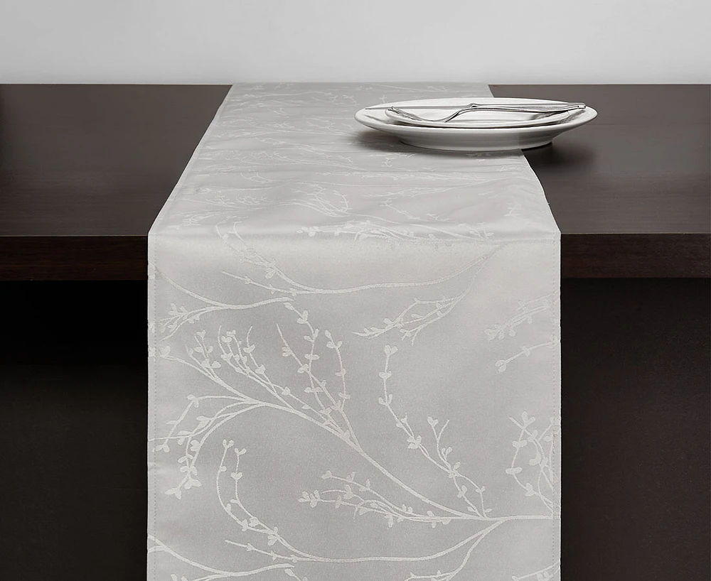 Chemin de table Hampton, gris