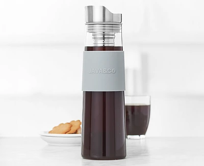 Pichet à infusion froide avec infuseur Java & Co., transparent et gris