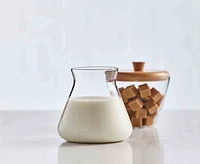 Ensemble en verre pour sucre et crème Java & Co., chêne