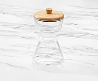 Ensemble en verre pour sucre et crème Java & Co., chêne