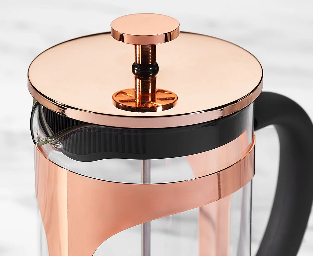 Cafetière à piston Java & Co , 1 L, rose doré