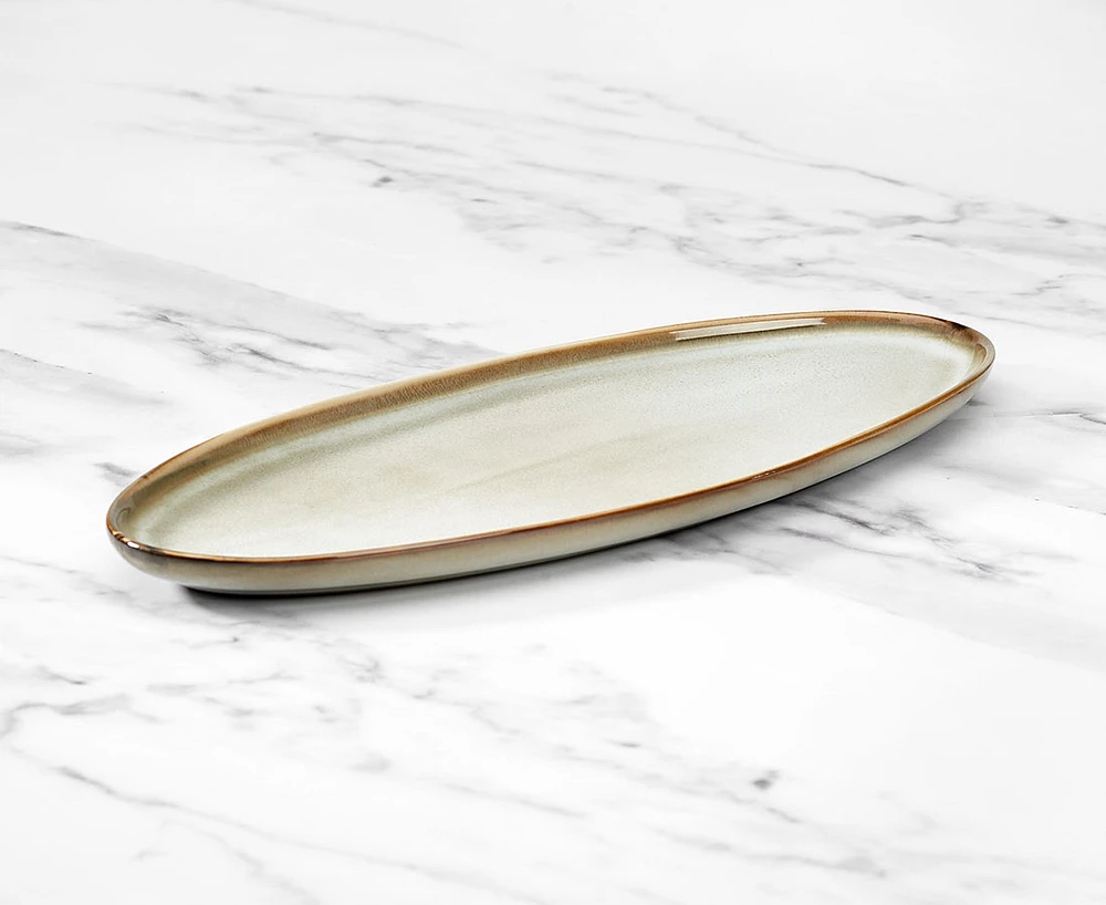 Assiette ovale Sandstone, 30 cm