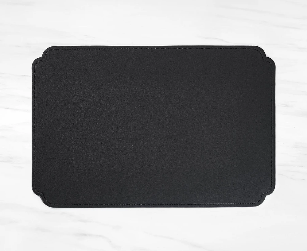 Lustre Reversible Placemat, Silver & Black