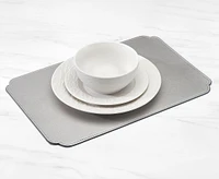 Lustre Reversible Placemat, Silver & Black