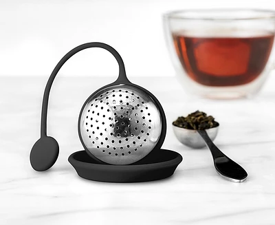 Infuseur à thé Serenitea Orb par thinktea avec repose-cuillère