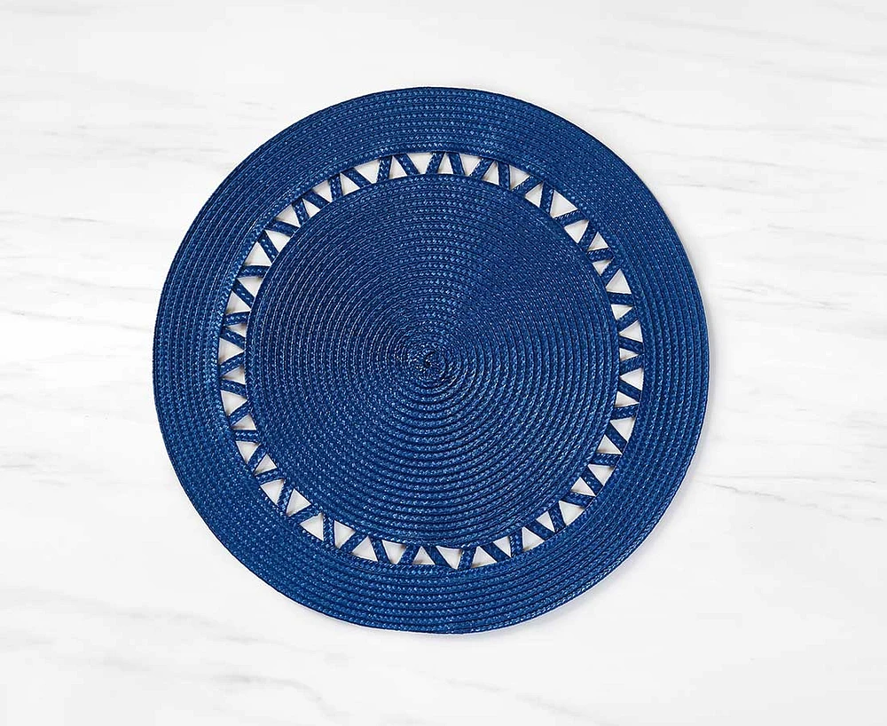 Napperon rond Santa Fe, bleu