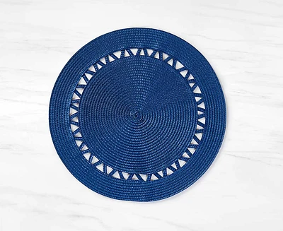 Santa Fe Round Placemat, Blue