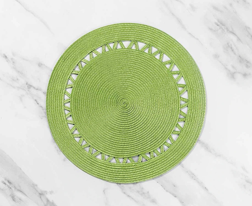 Santa Fe Round Placemat, Green