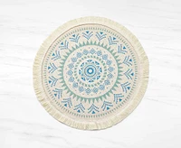 Mosaic Round Placemat, Green & Blue