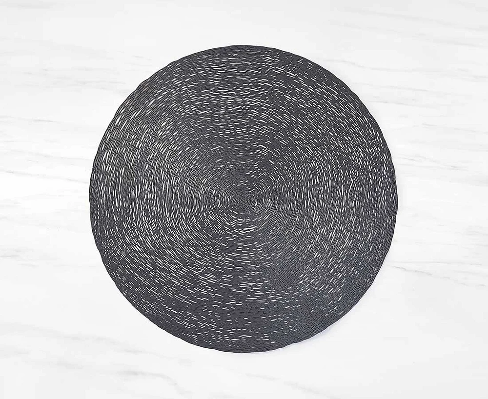 Cypriot Round Placemat, Grey