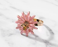 Daisy Bee Napkin Ring, Pink