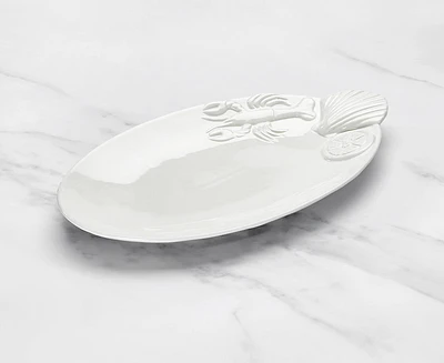 El-Mar Oval Platter, White