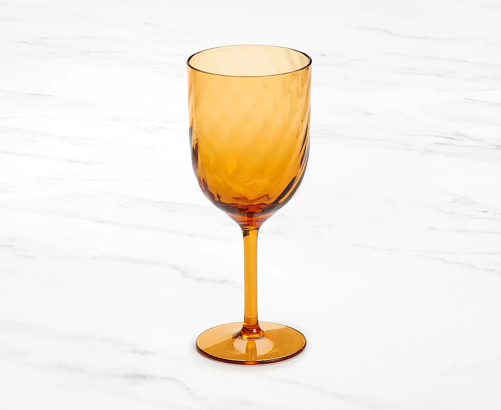 Verre à vin en acrylique Ripple, cognac, 380 ml