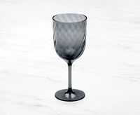 Verre à vin en acrylique Ripple, gris fumée, 380 ml