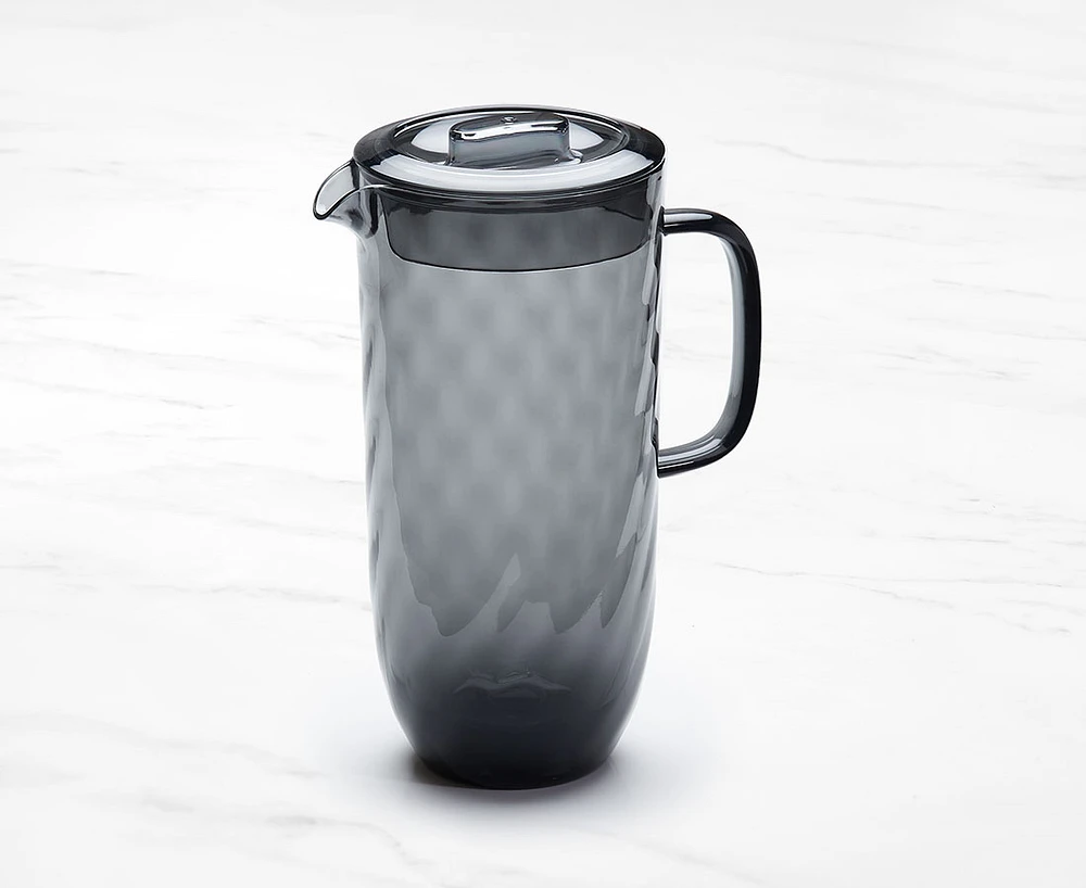 Ripple Acrylic Pitcher, Smoke Grey, 1.8 L